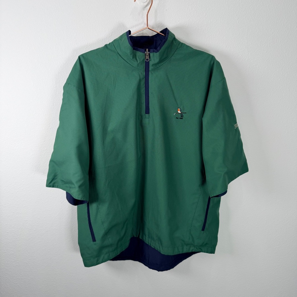 Zero Restriction L Golf Pullover Green Reversible Waterproof The Invitational
